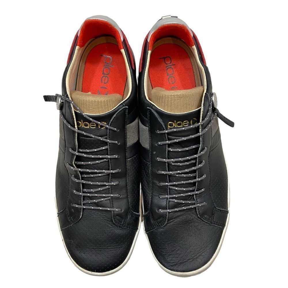 Plae Brand Mulberry Black Leather Sneakers Size 10.5 Men, Size‎ 12 Women